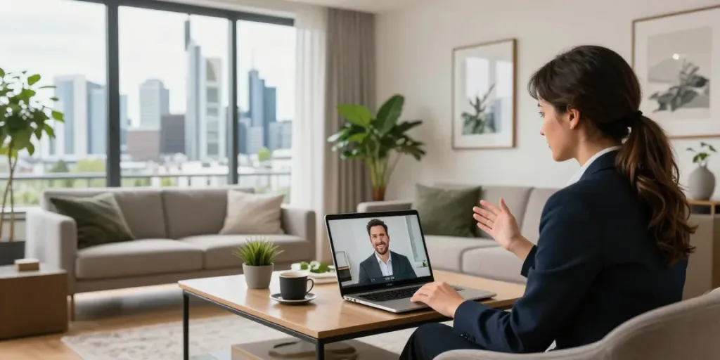 Bester Immobilienmakler Frankfurt präsentiert modernen Wohnraum in Frankfurt mit virtueller Besichtigung.