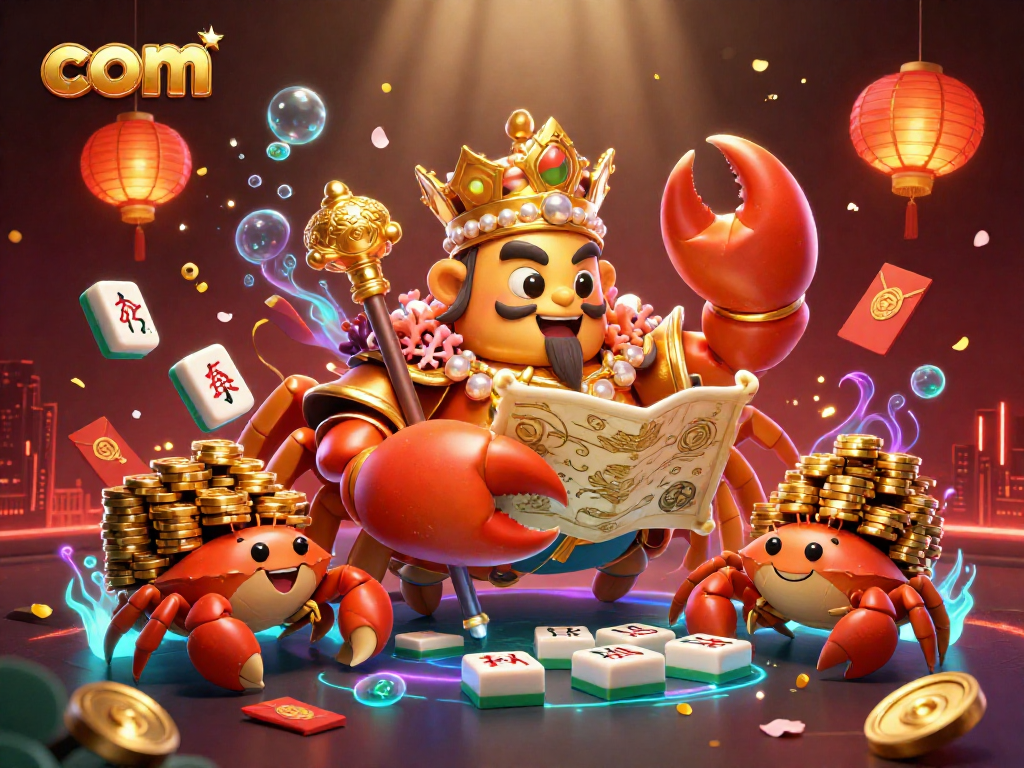 Join the golden crab emperor in an exciting casino scene loaded with fortune and games at com.