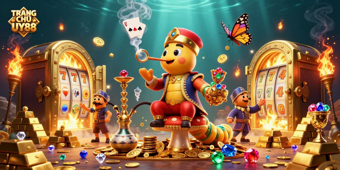 Engage with TRANG CHỦ UY88 at a vibrant casino scene filled with dynamic gambling elements.