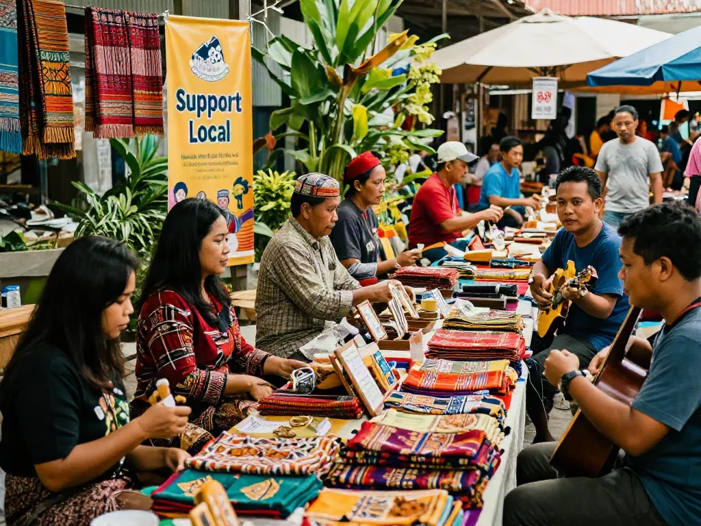 Support local craftsmanship through vibrant rokok 88 marketplace scene