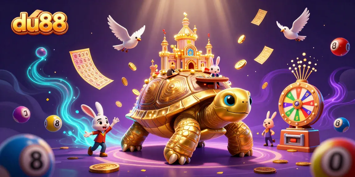 Win jackpots with du88 in a vibrant 3D casino scene filled with rewards.
