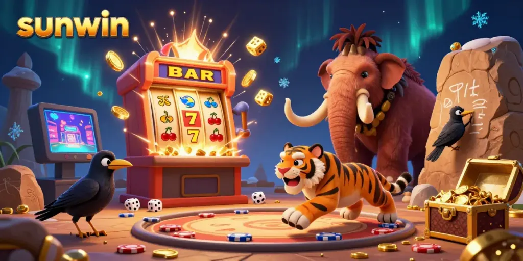 Experience the thrill of sunwin's vibrant casino visuals with vibrant characters and exciting game elements.