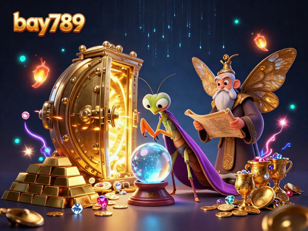 Engage with bay789's fortune teller scene showcasing mystical loteria elements and vibrant treasures.
