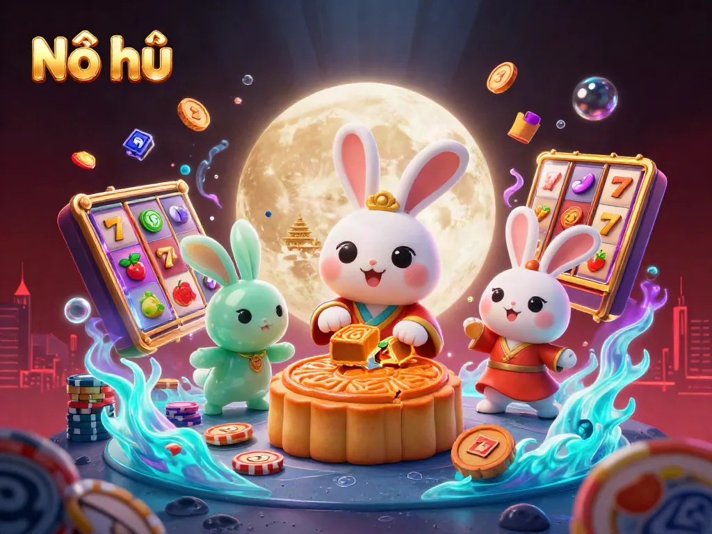 Experience the excitement of Nổ hũ with a playful scene of fortune and mythical elements.