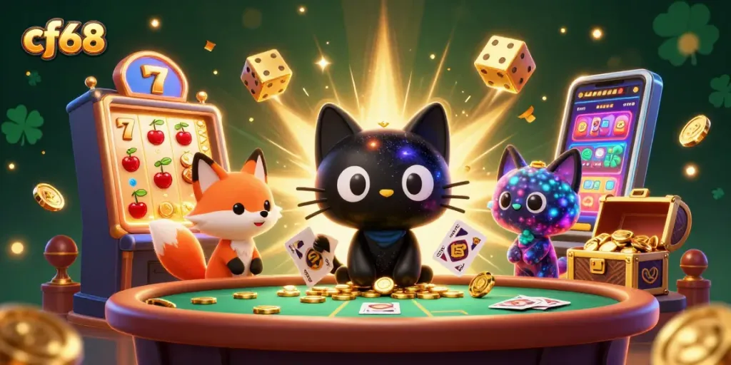 Experience thrilling action with cf68 in an exciting cosmic casino setting, featuring dynamic characters and vibrant game elements.