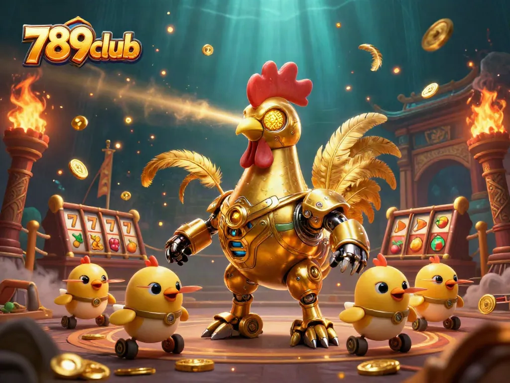 Experience thrilling gameplay at 789club with a vibrant 3D dynamic casino scene full of excitement.