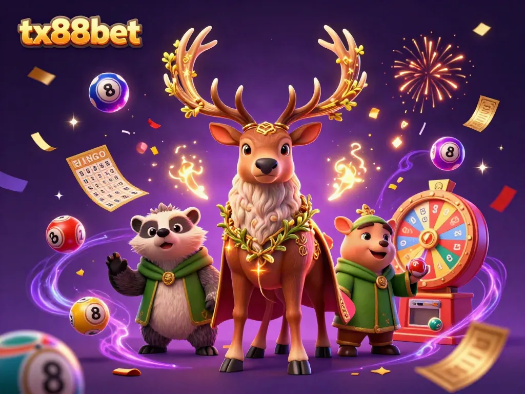 Experience the excitement of tx88bet with dynamic lottery elements and magical characters for a thrilling gambling adventure.