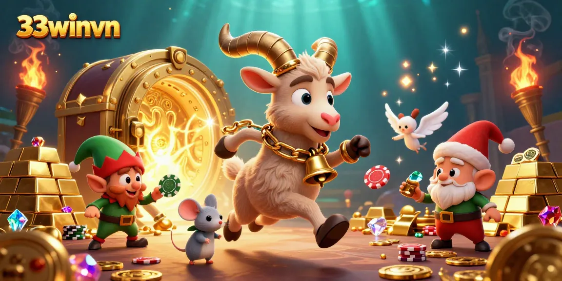 Experience thrilling gambling at 33winvn with festive characters and dynamic casino action.
