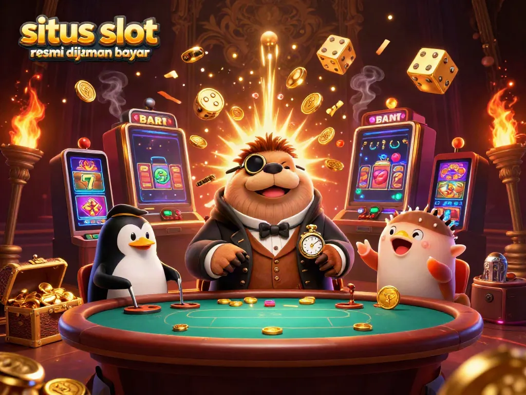 Melihat ekspresi bahagia walrus jolly di meja poker bawah air, situs slot resmi terverifikasi dijamin bayar