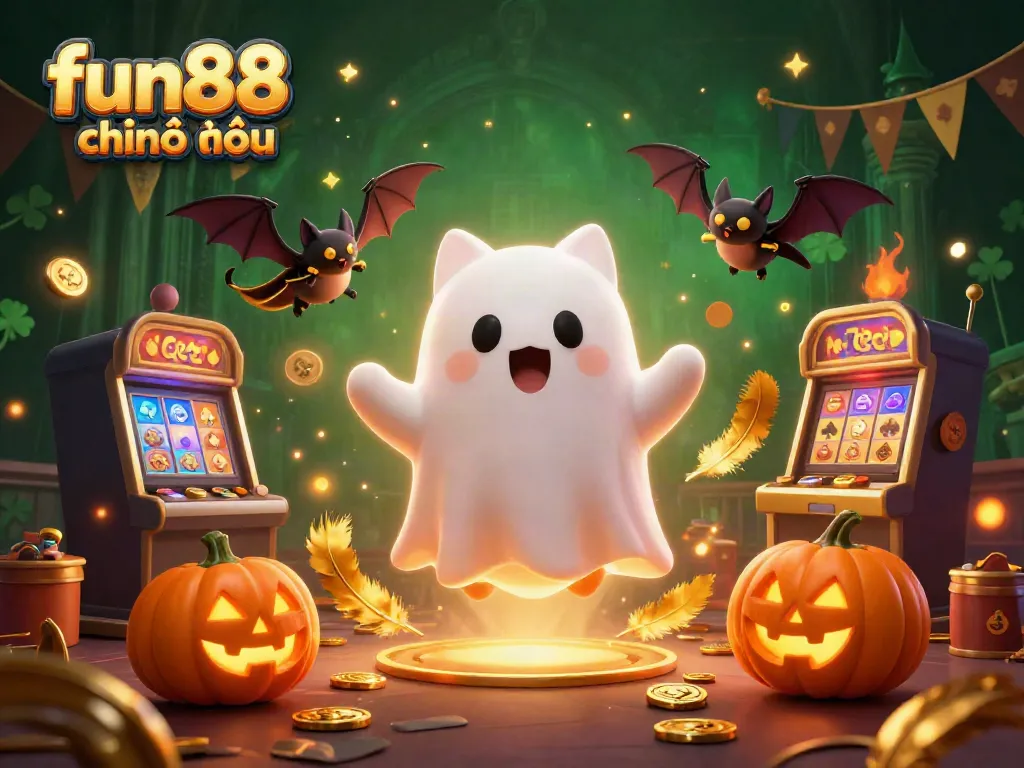 Experience the thrill of fun88 chính thức in a vibrant 3D animated casino scene featuring whimsical characters and glowing elements.