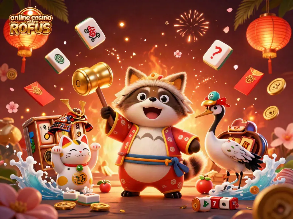 Engage in exciting gameplay at online casino uden ROFUS with vibrant characters and winning elements.