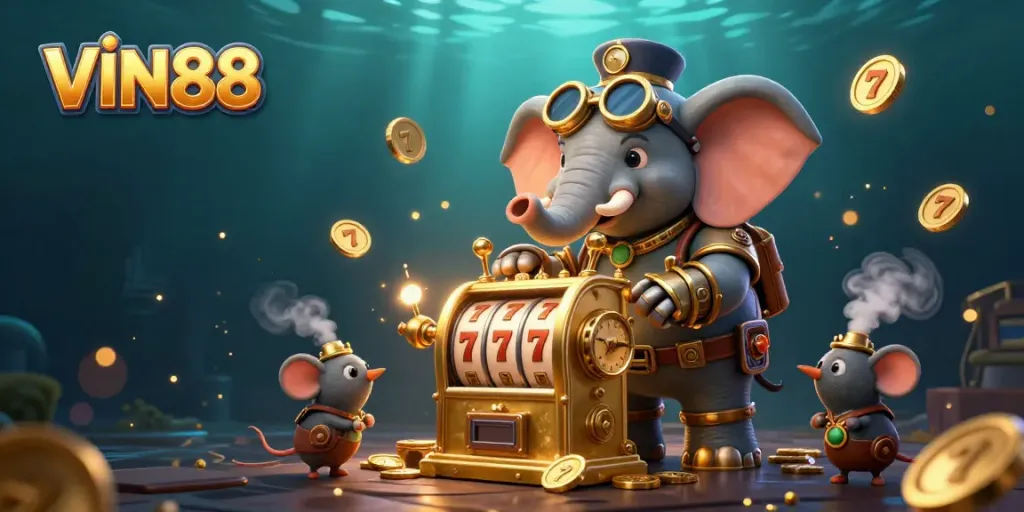 Experience exciting wins at VIN88 with animated slot machines and thrilling gameplay elements.