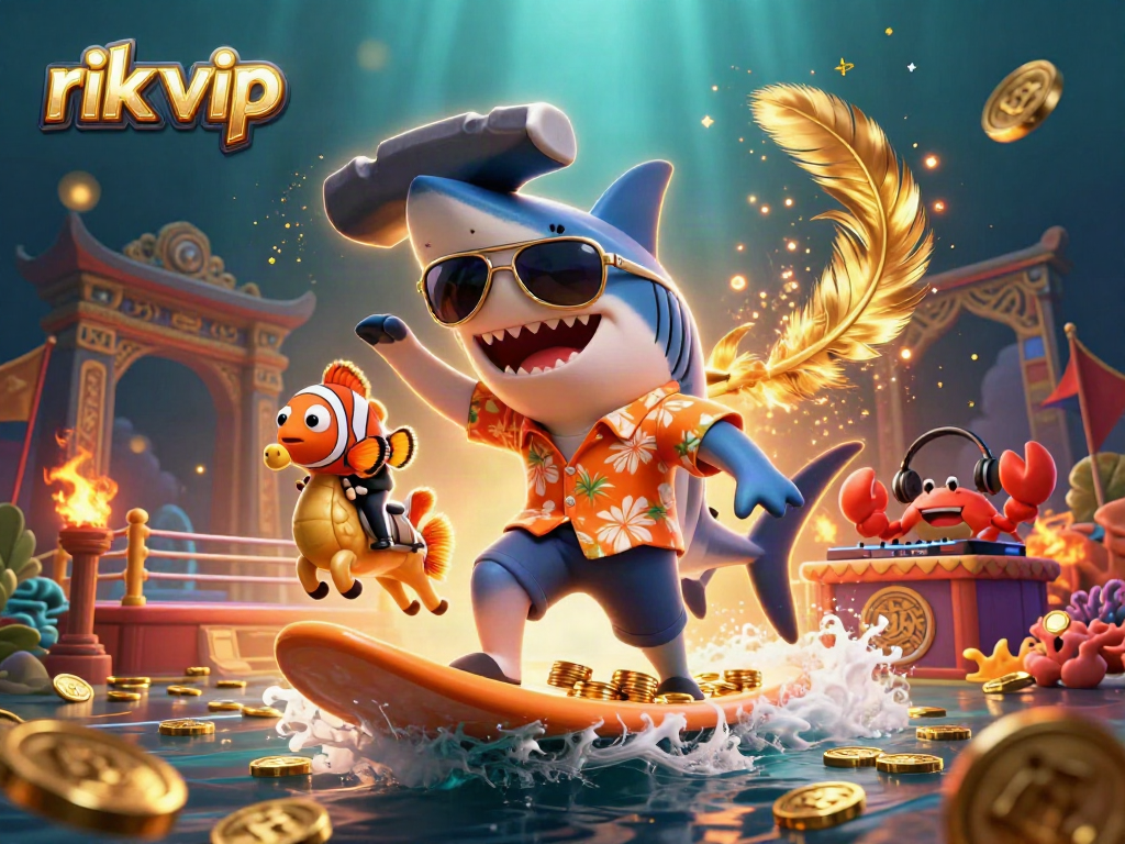 Experience rich gameplay at rik vip with a thrilling 3D casino scene filled with vibrant characters and elements.