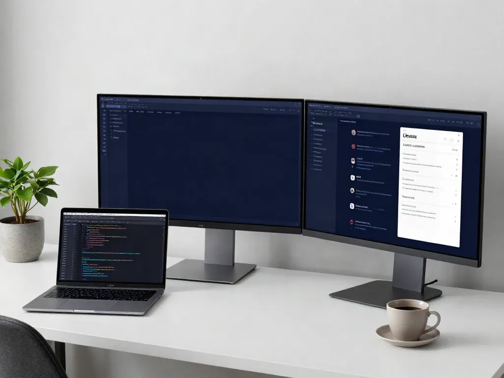 Immobilienmakler Hilden im modernen Entwicklerarbeitsplatz mit Software für Immobilienverwaltung.