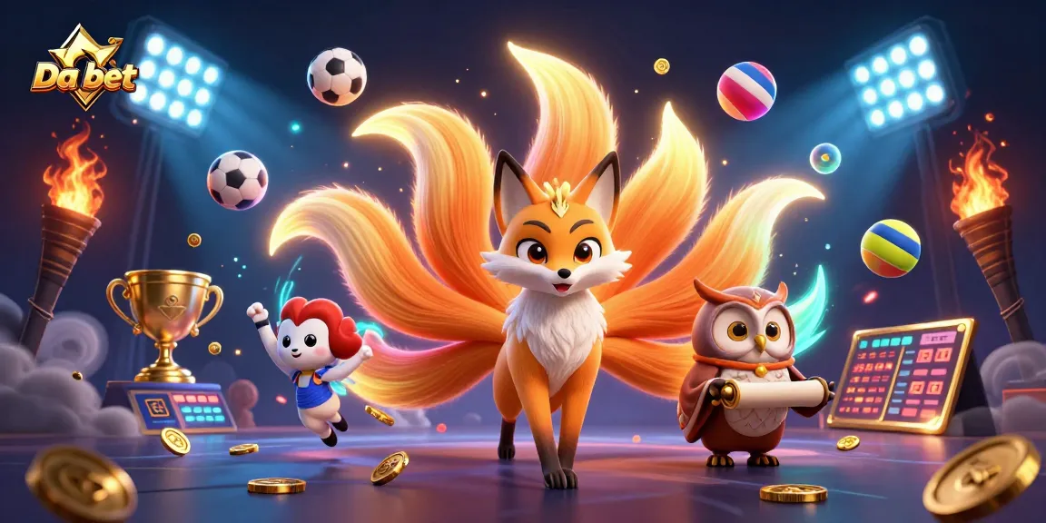 Experience thrilling sports betting with Da bet, featuring vibrant 3D characters and action.