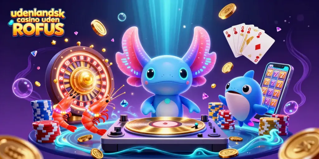 Engage with udenlandsk casino uden ROFUS in a vibrant underwater scene featuring animated characters and casino elements.
