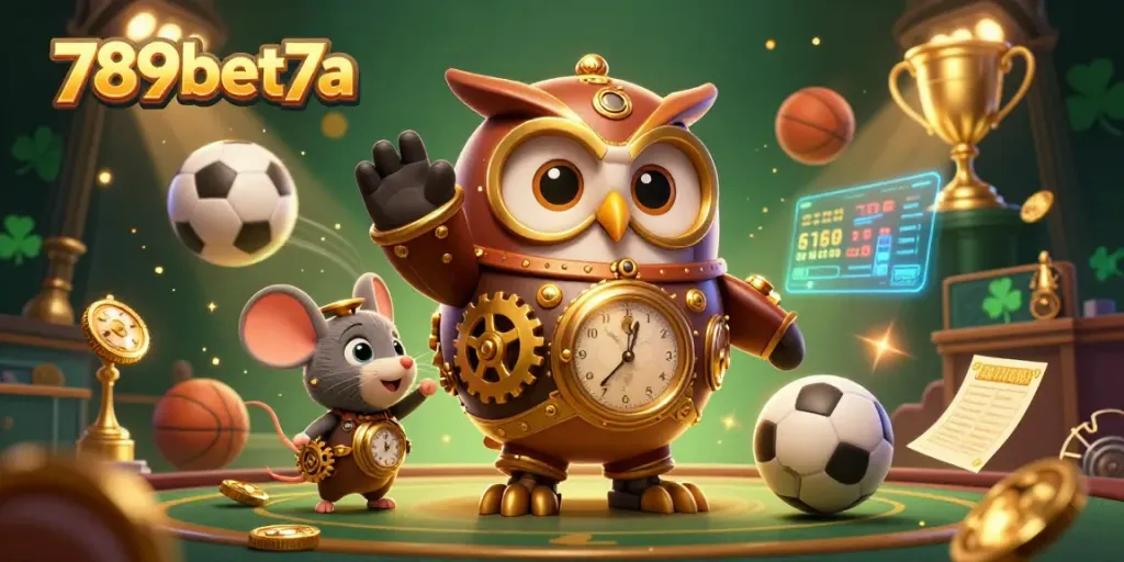 Experience the thrilling world of 789bet7a with an enchanting 3D casino scene featuring dynamic game elements and characters.
