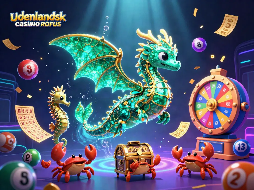 Engage with vibrant graphics featuring udenlandsk casino uden ROFUS elements like lottery balls and prize wheels.