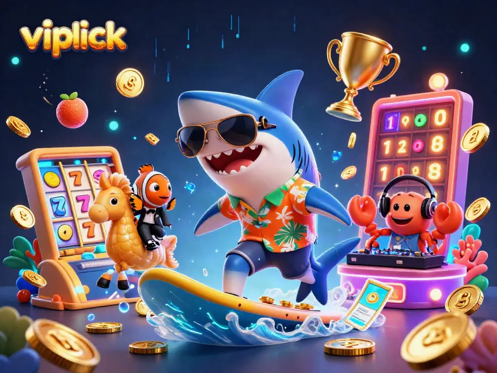 Experience excitement at vipluck casino with vivid scenes of 3D characters and dynamic gaming elements.