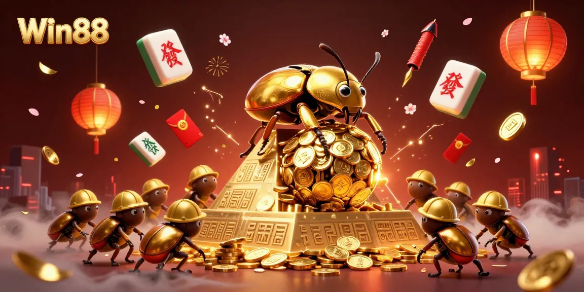 Win88 captivates with a vibrant 3D scene showcasing excitement in a lively casino environment.