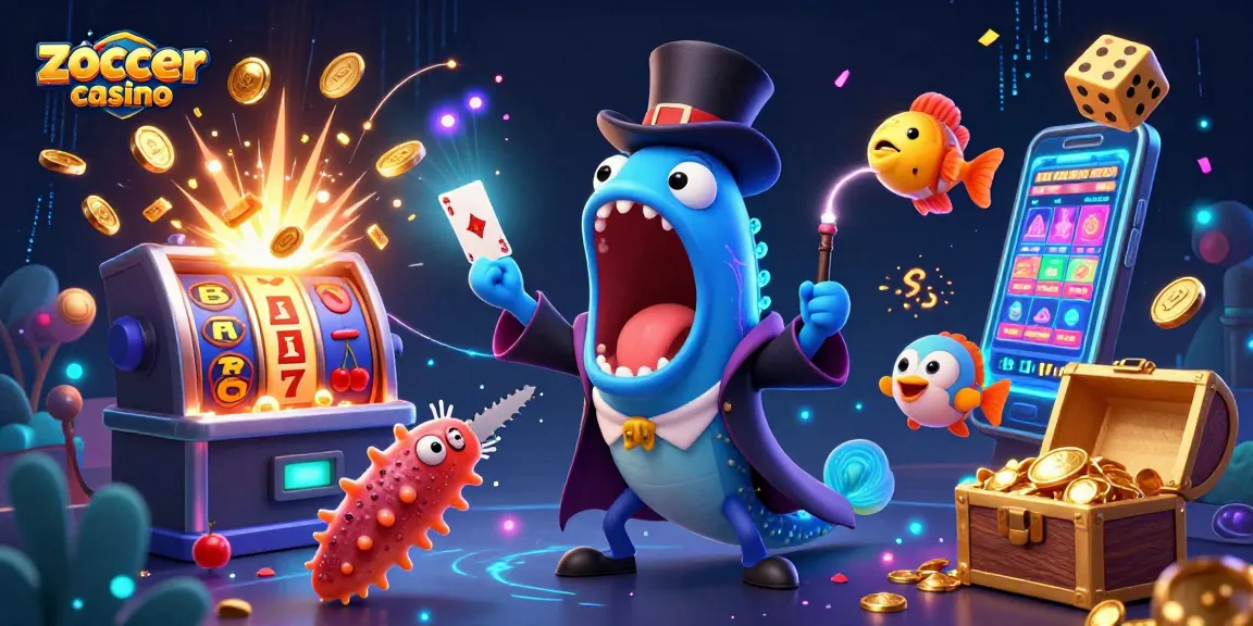 Experience the thrill of zoccer casino with vibrant characters and gaming elements in an energetic scene.