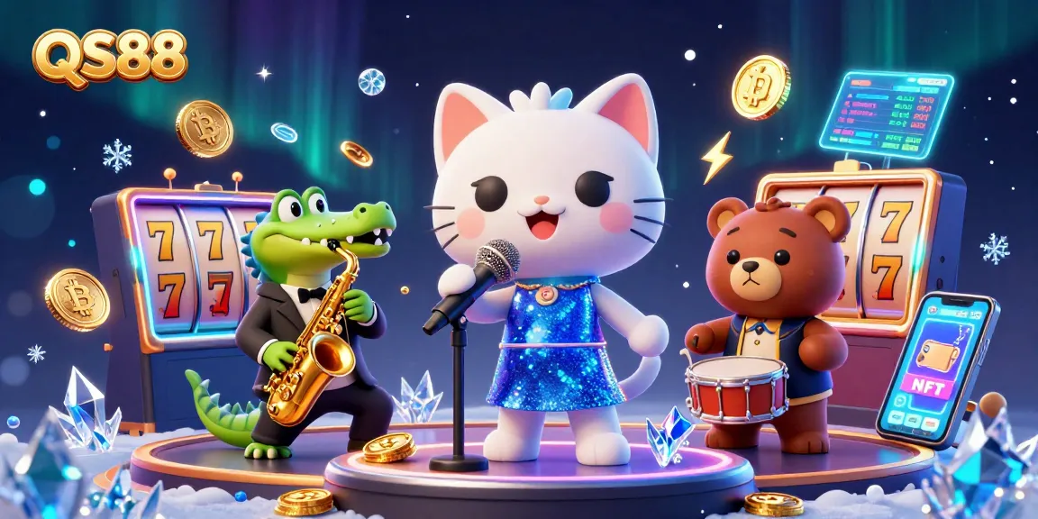 QS88 sparks excitement with a lively jazz scene at the casino, filled with colorful slot elements.