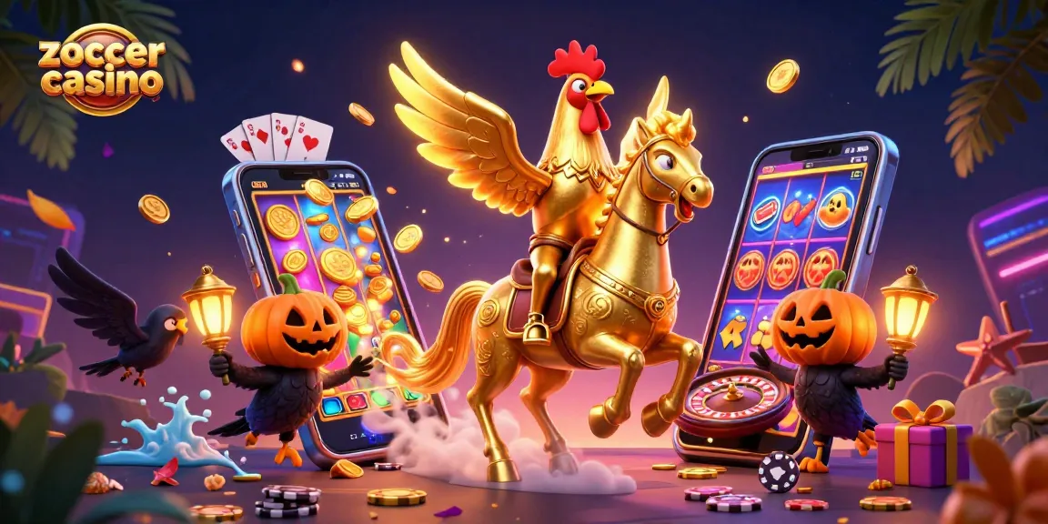 ZoccerCasino: Spiele aufregende Casino-Spiele in einem lebhaften Nachtambiente.