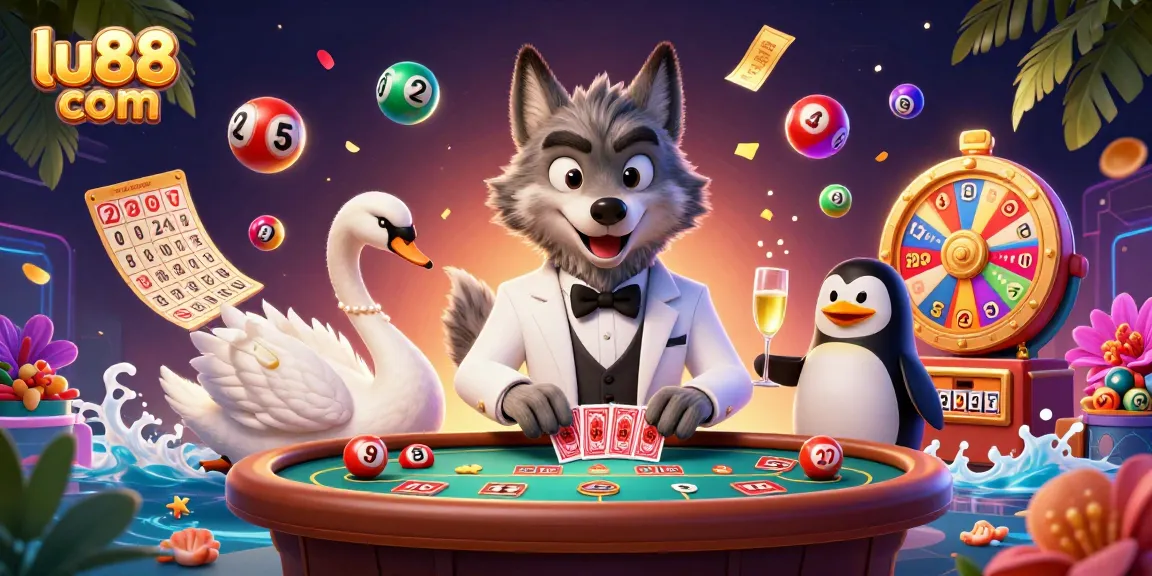 Experience thrilling gameplay at lu88 com featuring engaging characters in a lively casino setting.
