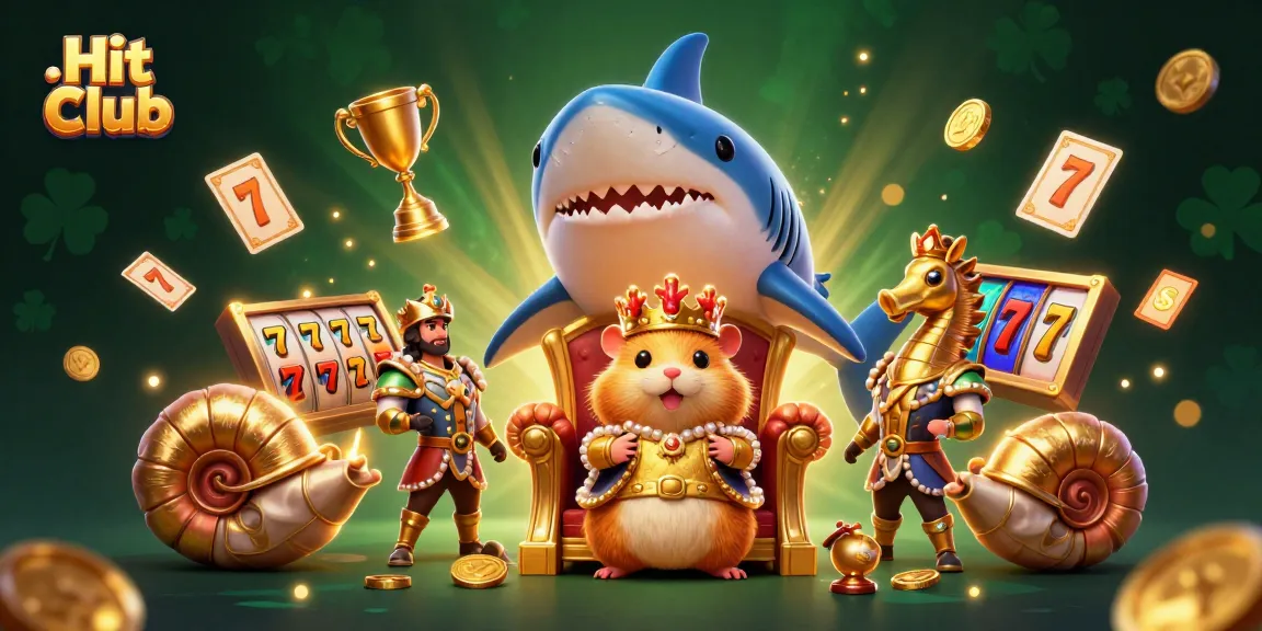 Experience the thrill of gambling at Hit Club with a vibrant, dynamic 3D digital casino scene.