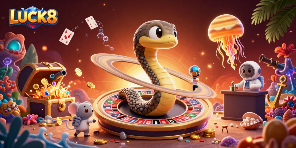 Bet on winning strategies with LUCK8 in a vibrant cosmic casino scene